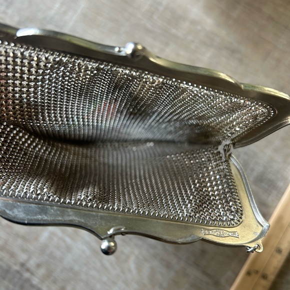 Vintage Whiting & Davis Art Deco Multi color Enameled Mesh Purse Bag RARE MINT - Picture 3 of 13